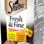 SHEBA Fresh&Fine Chicken, Turkey - de croquettes pour chat - 6 x 50 g