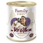 FAMILY FIRST Adult Rabbit with pear - Aliments humides pour chiens - 800 g