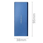 Qoltec 51832 Boîtier | Disque SSD M.2 | SATA | NGFF| USB 3.0 | Super vitesse 5 Gb/s | 2 To | Bleu