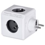 Allocacoc PowerCube Original USB Type E multiprise 4 sortie(s) CA Intérieur Gris