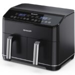 Sharp AF-GD82AE-B Double 8 L Autonome 1800 W Friteuse d’air chaud Noir