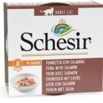 SCHESIR Thon au saumon en sauce - nourriture humide pour chats - 70g