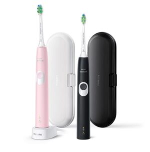 Philips 4300 series HX6800/35 brosse à dents électrique Adulte Brosse à dents à ultrasons Noir, Rose