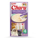 INABA Churu Poulet avec crevettes Friandise pour chat - 4x14 g