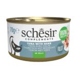 SCHESIR Complements Tuna with hake in jelly - nourriture humide pour chat - 70g