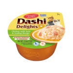 INABA Dashi Delights bouillon de poulet, thon et coquilles Saint-Jacques - friandise pour chat - 70g