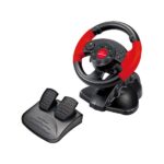 xlyne EG103 accessoire de jeux vidéo gouvernaille PC,Playstation 2,Playstation 3 Numérique Noir, Rouge