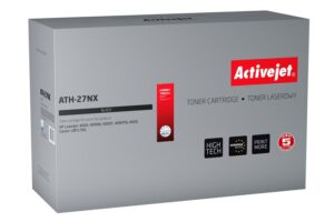 Activejet ATH-27NX (remplacement HP 27X C4127X, Canon EP-52 ; Suprême ; 11300 pages ; noir)
