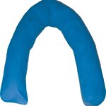 Coussin de positionnement au lit U-crescent en fibre de silicone Bleu