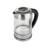 Adler AD 1247 NEW bouilloire 1,7 L 2200 W Noir, Acier inoxydable, Transparent