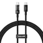 Baseus Gem Câble de charge rapide USB C vers USB C 1 m 100 W Noir