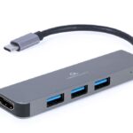 Gembird A-CM-COMBO2-01 Adaptateur multiport USB Type-C 2-en-1 (Hub + HDMI)