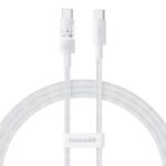 Baseus Gem Câble de charge rapide USB C vers USB C 1 m 100 W Blanc