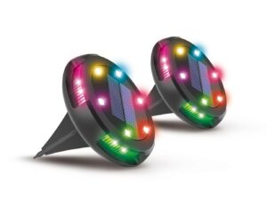 Activejet Jeu de 2 lampes solaires RGB LED Activejet LARIX