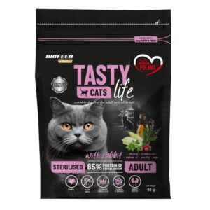 BIOFEED Tasty Cats Life Sterilised with rabbit - aliments secs pour chatons - 50g