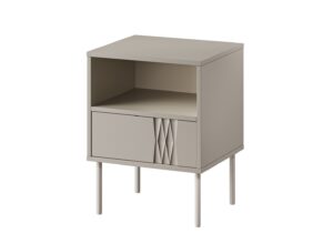 Table de chevet 2 pcs. TRESSE 44x40x53 cachemire mat