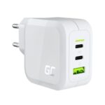 Green Cell CHARGC08W chargeur d'appareils mobiles Écouteurs, Netbook, Smartphone, Tablette Blanc Secteur Charge rapide Intérieure