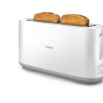 Philips Daily Collection Grille-pain fente longue, réchauffe-viennoiseries, plastique