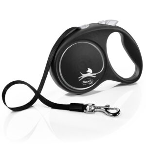 Flexi Black Design L 5 m Jaune Chien Laisse avec enrouleur