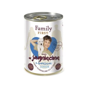 FAMILY FIRST Junior Lamb with beets - Aliments humides pour chiens - 400 g