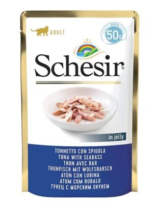 SCHESIR in jelly Tuna with seabass - nourriture humide pour chat - 50 g
