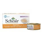SCHESIR Filets de poulet au potiron en bouillon - nourriture humide pour chats - 6x50g