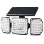 Lampe solaire à LED avec détecteur de mouvement Maclean IP65, 4W, 320lm, 4000K, Li-ion 1200 mAh, 3 modes de fonctionnement MCE615