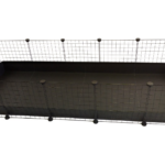 C&C 5x2 cage modulaire cochon lapin hérisson noir, 180 x 75 x 37 cm