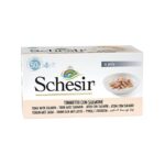 SCHESIR Thon au saumon en gelée - nourriture humide pour chats - 6x50g