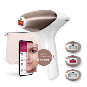 Philips BRI973/00 épilateur léger Lumière pulsée Or rose, Blanc