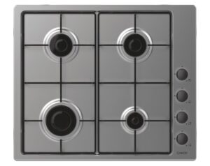 Candy Smart CHW6LBX/4U Acier inoxydable Intégré 60 cm Gaz 4 zone(s)