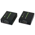 Techly IDATA EXT-E70 extension audio/video Émetteur et récepteur AV Noir