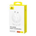 Baseus Superior Câble de données USB C vers USB C 1 m 240 W Blanc