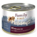 FAMILY FIRST Small Breeds Turkey, rabbit, pear - Aliments humides pour chiens - 200 g