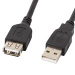 LANBERG EXTENDER USB 2.0 AM-AF 1.8M (BLACK) CA-USBE-10CC-0018-BK