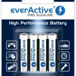 Piles alcalines EverActive Pro LR6 AA - blister de 4 pièces