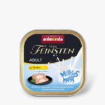 ANIMONDA Vom Feinsten Adult Milkies avec Poulet et Farce au Yaourt - Nourriture Humide pour Chats - 100g