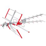 Antenne directionnelle d'éxterieure TV DVB-T/T2 H.265 HEVC combo UHF VHF actif max. 100dBμV Filtre Maclean MCTV-855 Lte