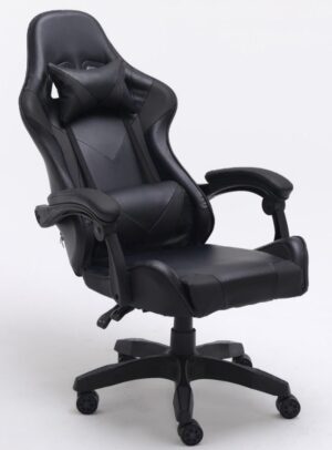 Topeshop FOTEL REMUS CZERŃ chaise et fauteuil de bureau Siège rembourré Dossier rembourré