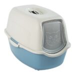 ROTHO Bailey Toilettes couvertes pour animaux de compagnie Bleu, Blanc