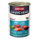 ANIMONDA GranCarno Adult Salmon and spinach - aliments humides pour chiens - 400g