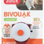 ZOLUX Bivouak Médaille lumineuse pour collier LED USB rouge – plaque d'identification pour chien – 8,9x3,7x1,9 cm