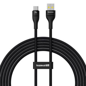 Baseus Flash 2 Câble de charge rapide USB A vers USB C 2 m 100 W Noir