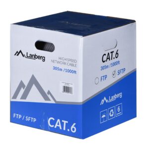 Lanberg LCS6-11CU-0305-S câble de réseau 305 m Cat.6 SFTP CPR+ Fluke passed Gris