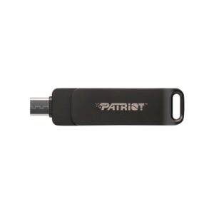 Flashdrive PATRIOT Rage R550 64GB 100 MB/S USB A+C Design pivotant (PE64GR550DSAD) Noir