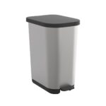 ROTHO Ribo Silver - poubelle à pédale – 35l