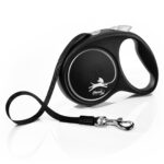 Flexi Black Design M 5 m Jaune Chien Laisse avec enrouleur