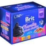 BRIT Cat Pouches Family Plate - de croquettes pour chat - 12 x 100g