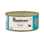 APPLAWS Tuna fillet in broth - nourriture humide pour chat - 156g