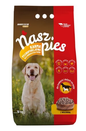 BIOFEED Nasz Pies medium & large Beef - aliments secs pour chiens - 15kg